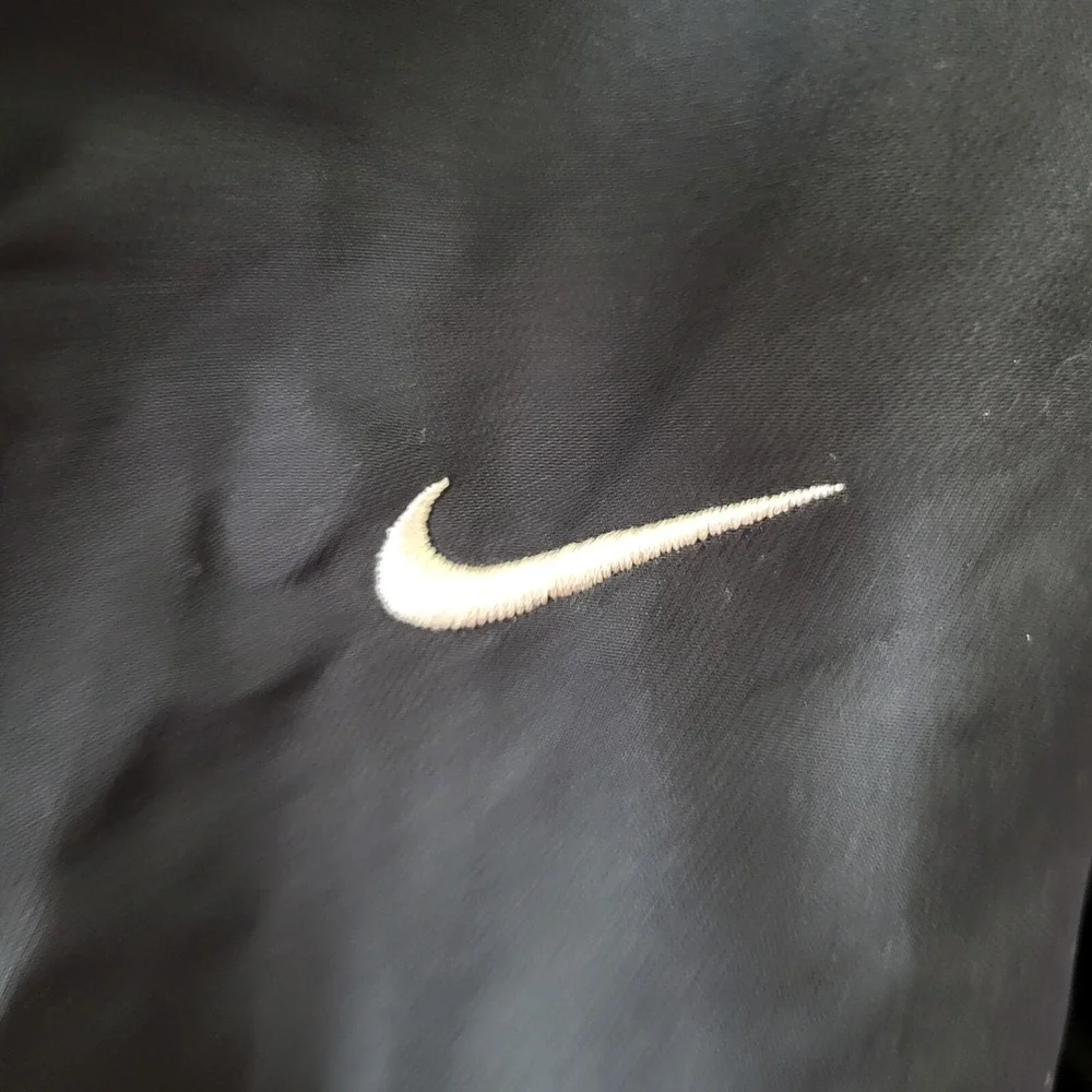 Nike Golf Men Sweatshirt 2XL Blue Swoosh Logo Windbreaker‎ V Neck Long Sleeve